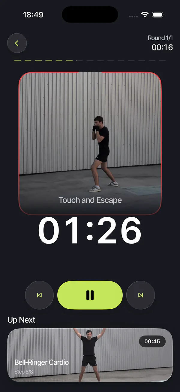 Knockout demonstrates the Touch and Escape movement in a guided round